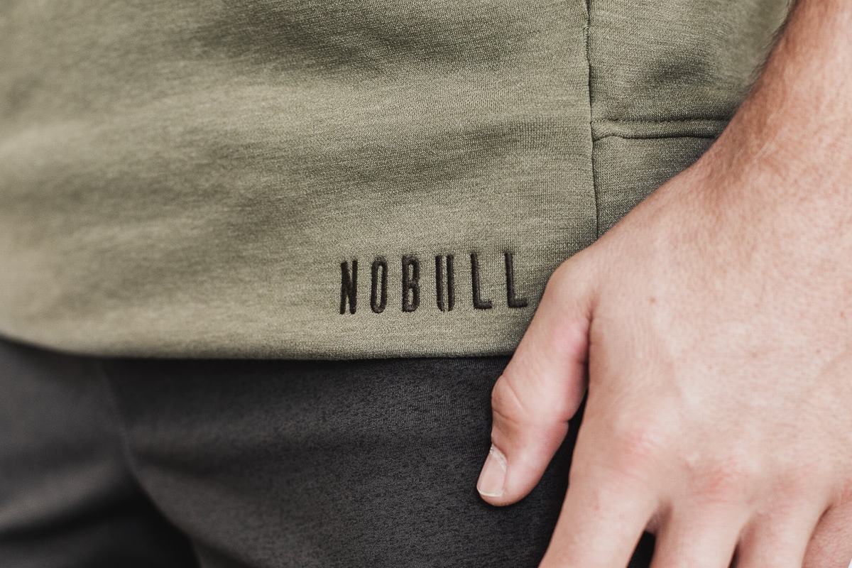 Nobull Microplush Sleeveless Men's Hoodie Green | Australia (QO1274)